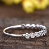 Unique .25 Carat Round cut Diamond Wedding Ring Band for Her in White Gold