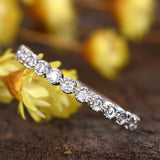 Unique .25 Carat Round cut Diamond Wedding Ring Band for Her in White Gold