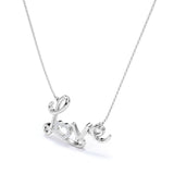 Enchanting Love Lab Diamond Pendant Necklace