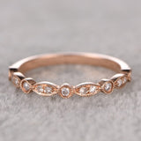 Bestselling artdeco .25 Carat Round cut Diamond Wedding Ring Band for Women in Rose Gold