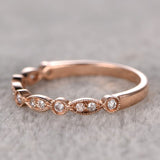 Bestselling artdeco .25 Carat Round cut Diamond Wedding Ring Band for Women in Rose Gold