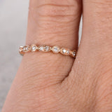 Bestselling artdeco .25 Carat Round cut Diamond Wedding Ring Band for Women in Rose Gold