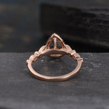 ArtDeco 1.25 ct Pear Morganite Engagement Ring