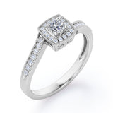 Vintage 1.25 Carat Round Cut Moissanite Pave Ring
