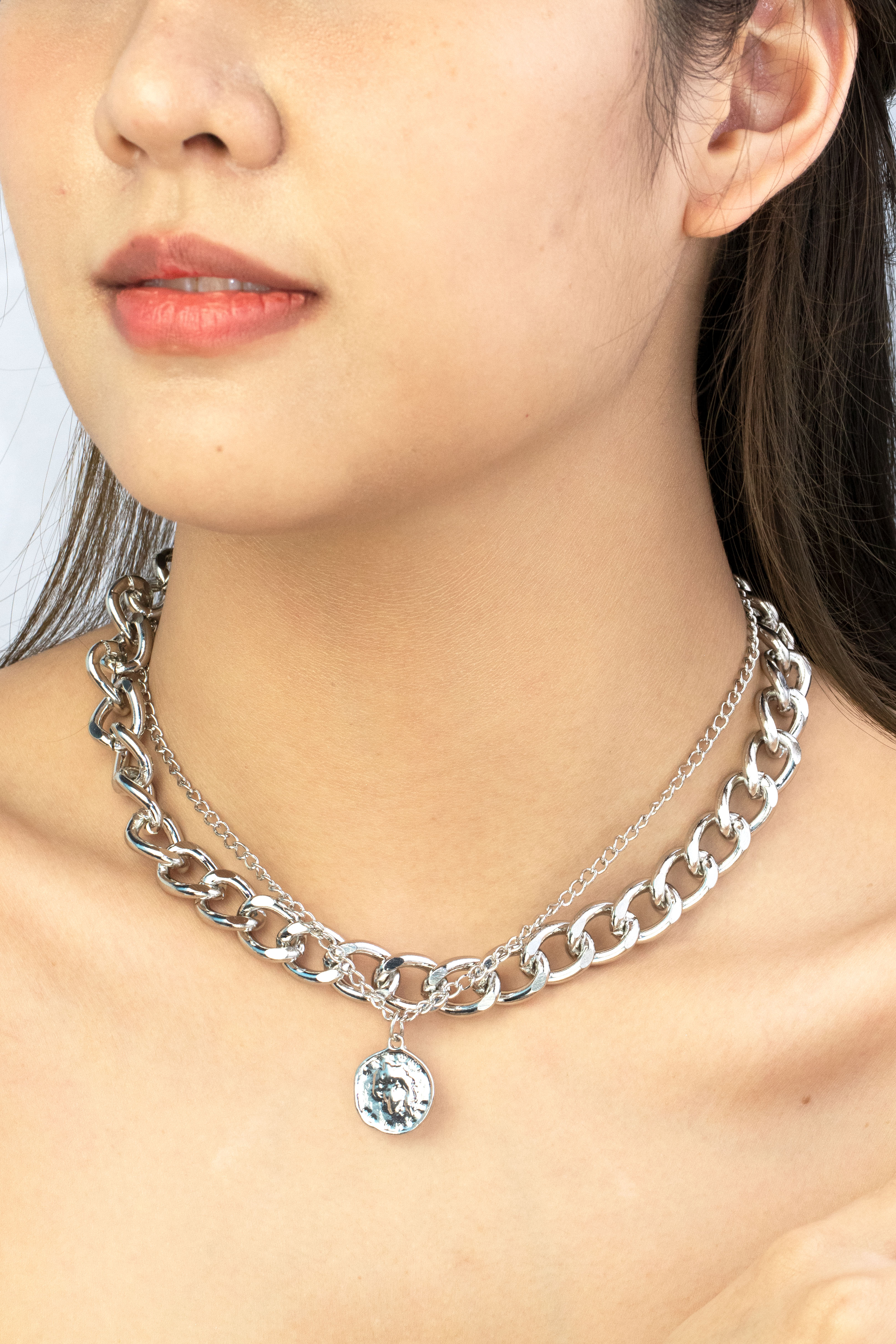 Buy Thick Chain Necklace for Women, Silver Chain Necklace, Chunky Necklace,  Large Link Necklace, Necklace Estilo Online in India - Etsy