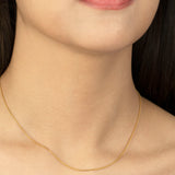 Thin Snake Chain Necklace - Dainty Necklace - 18K Yellow Gold Plating over Silver - Herringbone Chain Necklace for Women