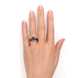 1.50 Ct Round Lab Alexandrite Floral Bridal Set