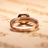 2 ct Round Morganite Halo Bridal Set