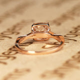 Infinity 1.25 ct Cushion Morganite Halo Engagement Ring