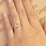 Infinity 1.25 ct Cushion Morganite Halo Engagement Ring