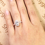 1.75 Carat Vintage Moissanite and Diamond Snowflake Cluster Ring Oval Cut Bridal Set in Rose Gold