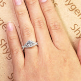 1.50 Carat Round Cut Moissanite Twisted Bridal Set