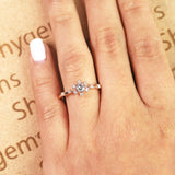 Snowflake 0.58 Ct Round Salt and Pepper Diamond Promise Ring