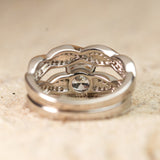 Infinity 1.50 Carat Round Cut Moissanite Wedding Ring Set