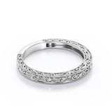 Vintage Filigree Plain Wedding Ring Band