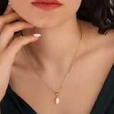 Beautiful 1 Carat Marquise Shape Opal Solitaire Pendant Necklace in 18k Yellow Gold over Silver