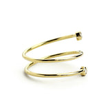 0.10 ct TDW Round Brilliant Real Spiral Stackable Ring