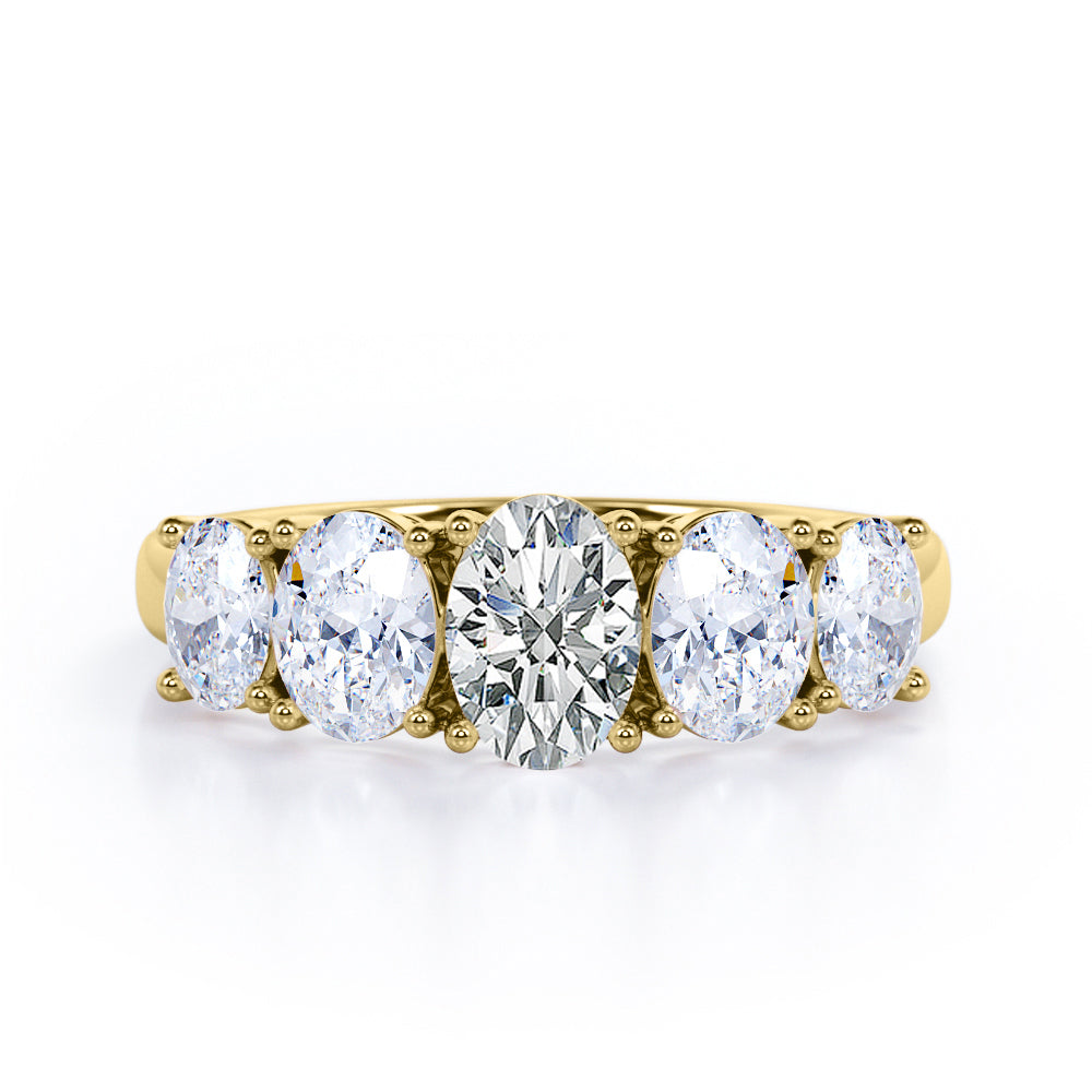 Oval Basket Set 1.25 carat Moissanite Fine Jewelry Ring in Rose Gold