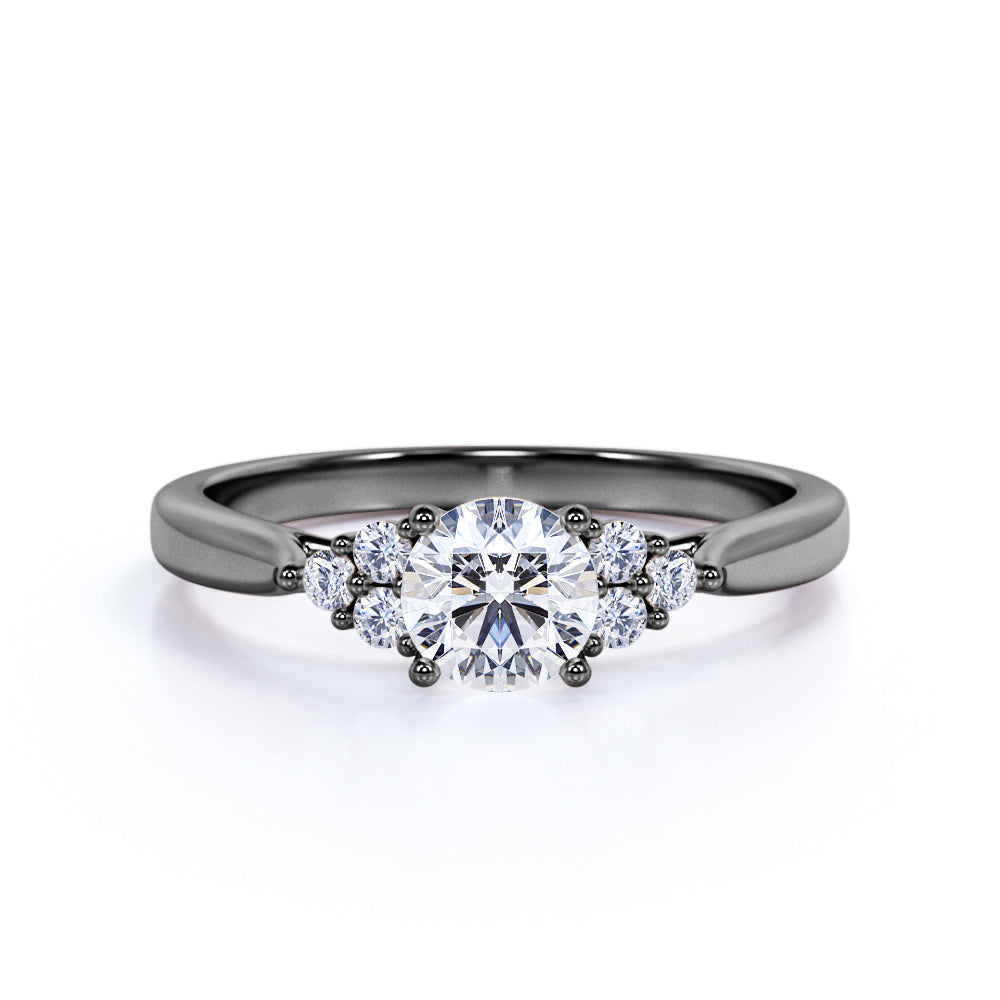 Solitaire 0.50 Ct Round Cut Diamond Engagement Ring