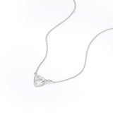 Bezel 0.5 carat Petite Heart Pendant with 18k Black Gold Over Silver Necklace