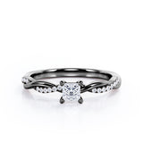 Infinity 0.50 Ct Princess Cut Diamond Engagement Ring