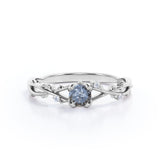 Twig 0.60 Ct Round Salt and Pepper Diamond Engagement Ring