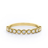 Multi-Bezel Set 0.15 TCW Round Cut Stackable Ring