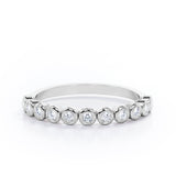 Multi-Bezel Set 0.15 TCW Round Cut Stackable Ring