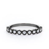 Multi-Bezel Set 0.15 TCW Round Cut Stackable Ring