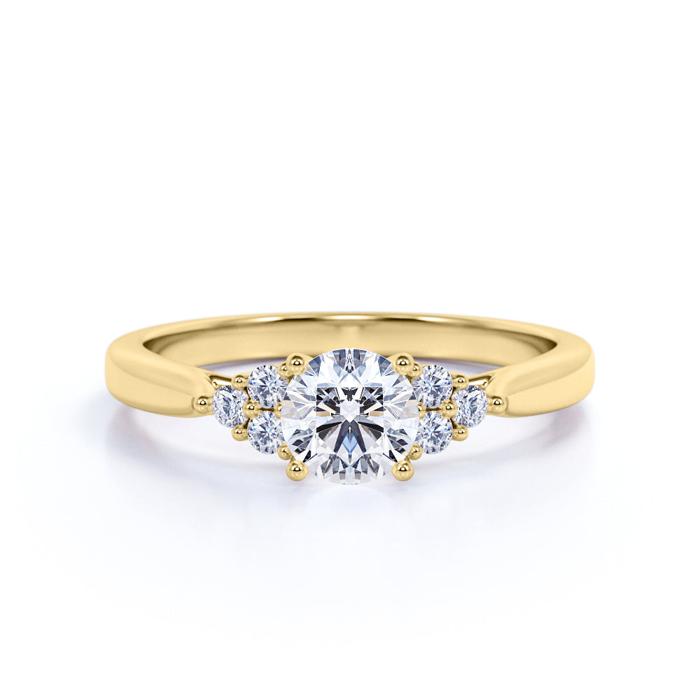 Solitaire 0.50 Ct Round Cut Diamond Engagement Ring