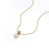 Martini Set 1 Carat Round Certified Moissanite Tension Back Solitaire Pendant Necklace