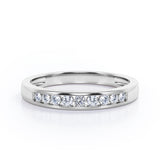 Flush-Channel 0.15 TCW Round Shape Wedding Band