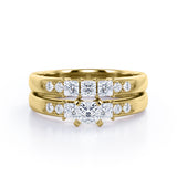 Trilogy 1 Ct Princess Cut Diamond Bridal Set