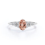1.25 ct Oval Morganite Nature-Inspired Engagement Ring