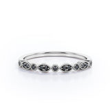 Art Deco 0.15 TCW Round Cut Vintage Wedding Band