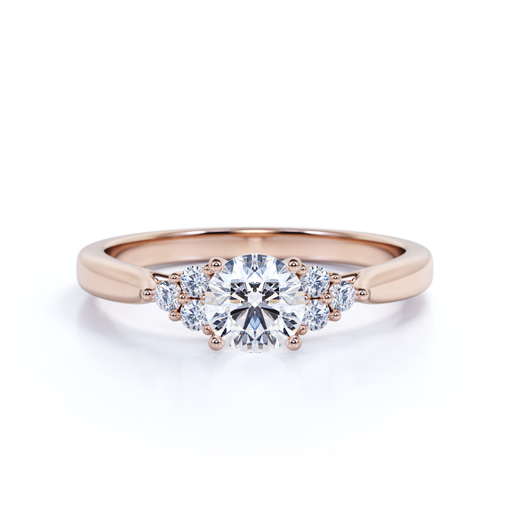Solitaire 0.50 Ct Round Cut Diamond Engagement Ring