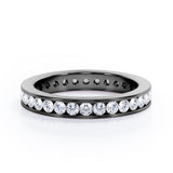 Eternity 0.25 TCW Round Cut Channel Set Stackable Ring