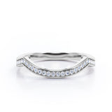 Channel Set 0.15 TCW Arched Wedding Band