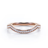 Channel Set 0.15 TCW Arched Wedding Band