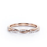 Half-Eternity Infinity 0.15 TCW Round Cut Wedding Band