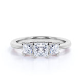 0.5 Ct Princess Cut Diamond Three Stone Engagement Ring