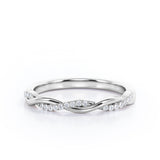 Half-Eternity Infinity 0.15 TCW Round Cut Wedding Band