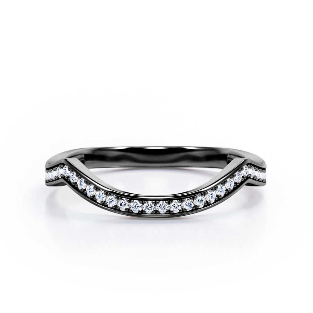 Channel Set 0.15 TCW Arched Wedding Band