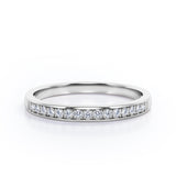 Semi Eternity 0.15 TCW Pave Accented Wedding Band