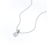Martini Set 1 Carat Round Certified Moissanite Tension Back Solitaire Pendant Necklace