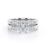 Trilogy 1 Ct Princess Cut Diamond Bridal Set