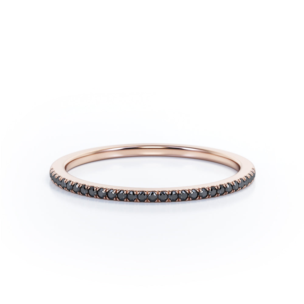 Classic 0.15 TCW Round Cut Pave Wedding Band