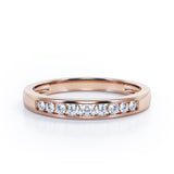 Flush-Channel 0.15 TCW Round Shape Wedding Band