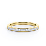 Channel Design 0.15 TCW Princess Cut Wedding Band
