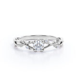 Certified 0.50 Ct Round Lab Diamond Nature Engagement Ring